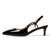 SKYSTERRY Women's Casual Slingback Pointed Toe Buckle Kitten 2 Inch