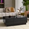Multifunctional Coffee Table with 2 Large Hidden Storage Compartment, Extendable