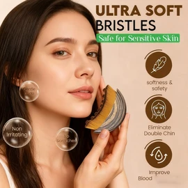 Aeki Lymphatic Contour Face Brush - Reduces Puffiness & Restores Definition, Aeki Lymphatic Face Brush, 100% Gentle & Soft on Skin | Naturally Sculpted Look,Aekii Facial Brush (2 Set)