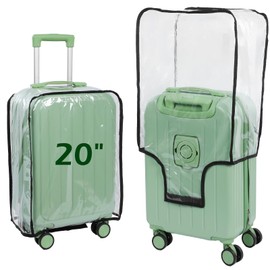 Hpmjz Luggage Cover PVC Clear Luggage Covers Protector Thicken Transparent Waterproof Suitcase Sleeve Anti-Scratch Dustproof Suitcase Cover for Wheeled Suitcases (22")