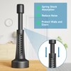 Matte Black Door Stoppers for Wall - 4.33 Inch Spring