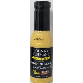 Johnny Fleemans Honey Mustard Bundle - 3 x 12 Ounce Bottle of Johnny Fleemans Honey Mustard Salad Dressing, Buundled with JFS Recipe Card