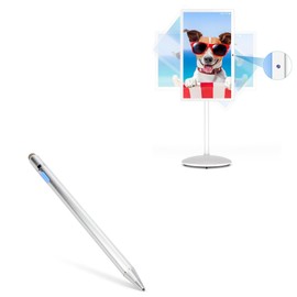 BoxWave Stylus Pen Compatible with WinTang Smart Portable TV on Wheels 1080p Touch Screen Monitor (25 in) - AccuPoint Active Stylus, Electronic Stylus with Ultra Fine Tip - Metallic Silver