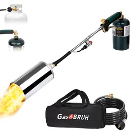 Heavy Duty Weed Torch Propane Burner with Storage Bag, High Output 400,000 BTU Blow Torch with 8.8FT Hose, Portable Flame Weeder with Igniter for Garden Wood Roofing Snow Road Charcoal Start