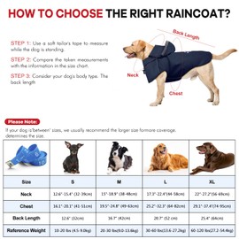 Small Dog Raincoat,Waterproof Puppy Raincoat,Reflective Dog Rain Jacket with Hoodie,Soft Lightweight,Adjustable Rain Jacket with Leash Hole,Dog Raincoat for Small Dog(Puppies,Blue)