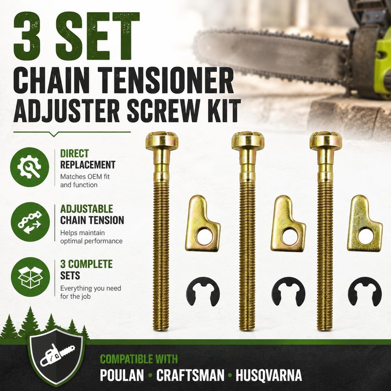 3-Pack Chain Tensioner Adjuster Screw Kit Replaces 530016110 530015826 530069611