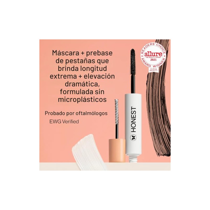 The Honest Company Extreme length mascara y primer, 0.20 Fl