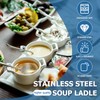 2 Piece Soup Spoons, Round Stainless Steel Bouillon Spoons Round