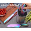 Rainbow Knives Block Set 7 Pieces, Iridescent German High Carbon