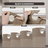 Inhousolu Extra Long No Hook Shower Curtain with Snap in