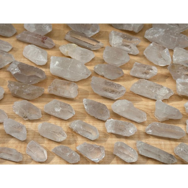 GAF TREASURES Wholesale Raw Clear Quartz Points, Natural Clear Quartz