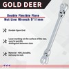 GOLD DEER Double Flare Nut Wrench, Flare Nut Wrench, Flex