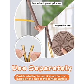 32.8 Ft Weather Stripping Door Seal Self Adhesive Door Weather Stripping Weather Strip Silicone D Shaped Door Seal Strip for Door Frame/Window Seal,Brown, 3/8" W × 1/4" T