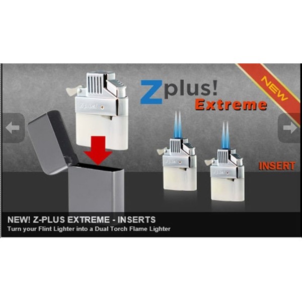 Z-plus 2.0 Extreme Butane Torch Twin Flame Insert for Petrol Fuel/fluid Lighters