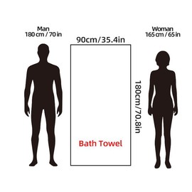 2 Counts Practical Bath Shower Towels Set | Extra Large Size | Meets Daily Bathing Needs | Multiple Colors Available:_Blue_2pcs