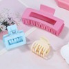 15Pcs Matte Nonslip Hair Claw Clips- Large Rectangle Claw Clips