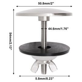 Kitchen Sink Hole Cover, 2inch Stainless Steel Sink Plug Stopper Faucet Tap Hole Plate Cover Blanking Metal Plug (Brushed Nickel, 2pcs)