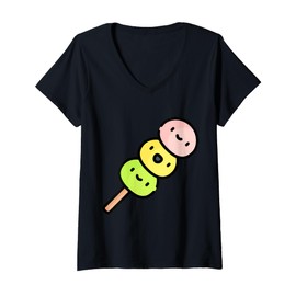 Womens Really Like Mochi Sweet New Year Dessert V-Neck T-Shirt