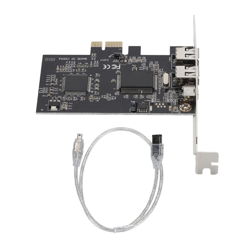 PCIE 1X to 3 Port 1394A Firewire Riser Card Dual