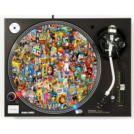 Plastic Waffles 1970s Art Collage #2 Toys Slipmat Turntable 12" LP Record Player DJ Audiophile