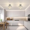 Modern Crystal Ceiling Light, E27 Mini Crystal Ceiling Light, Silver