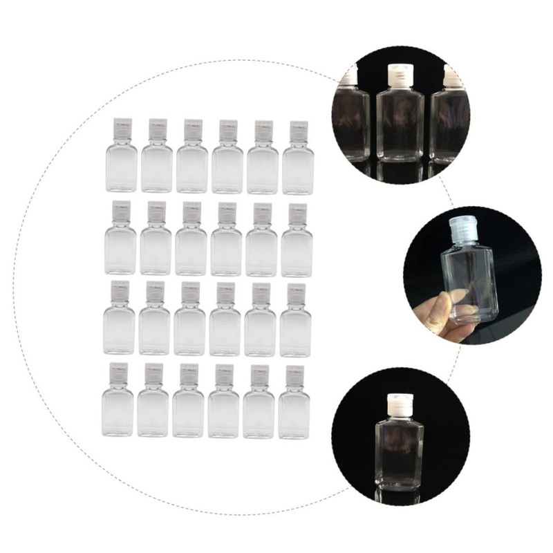 Beavorty 35 Pcs PET Octagonal Hand Bottles Refillable Travel Containers