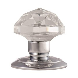 Carlisle Brass Gk001cp GK001CP/BP Polished Chrome & Glass MORTICE KNOB