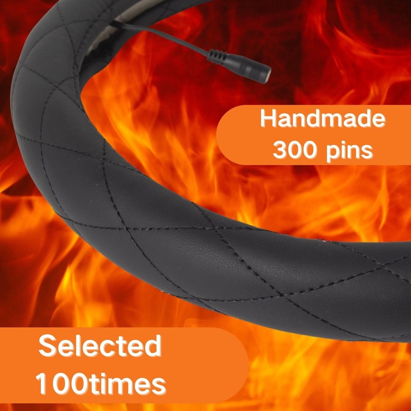 Heated Steering Wheel Cover - WARMITORY Luxury Steering Wheel Heater,