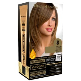 Thader TH Pharma Ammonia Free Paint Set for a Pleasant Smell with Liquid Gold, Colour 8 Light Blonde