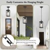 BesLowe 1-Pack Outdoor Pendant Light, 13” Modern Hanging Lantern Light