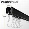 Room divider Ceiling Track set for Curtains with hooks, Corner