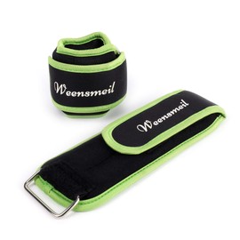 Ankle Weights, Wrist Leg Arm Weights for Women Men Kids, Strength Training Weighted Workout for Walking, Running, Jogging, Dancing, Yoga, Aerobics Training(Green - 2 lbs Pair)