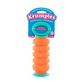 Krumples Plungy Orange - Ridiculously Fun Playthings for All Ages 1 and Up Made from Food Grade Silicone!