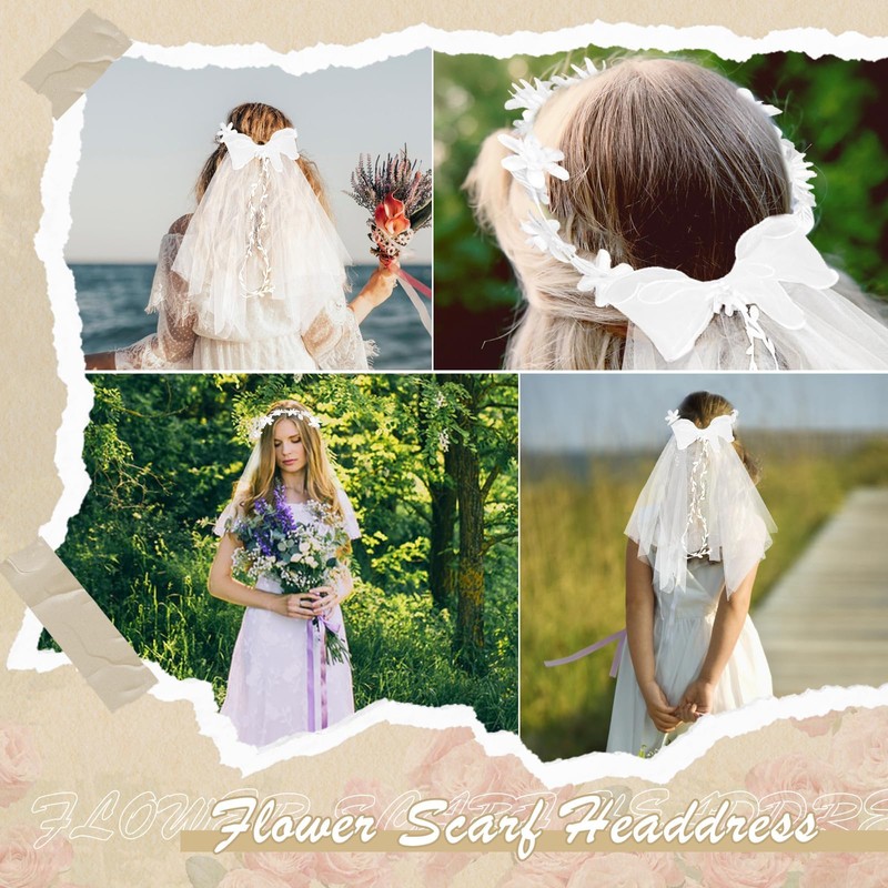 KERANEET Children's Bridal Veil, Children's Bridal Veil, Headband, Children's Flower