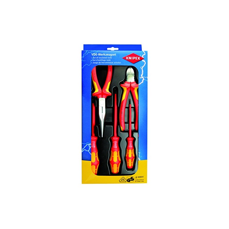 Knipex Tools 00 20 13 Insulated Long Nose Pliers Diagonal
