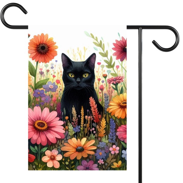 J&D’s Everyday Needs Black Cat Garden Flag - Yard Flags