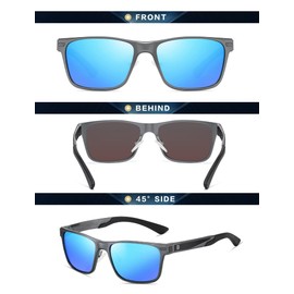 Duco Polarized Sunglasses for Men Vintage Luxury Carbon Fiber Retro Sports Sun Glasses Driving Shades 100% UV Protection 8207