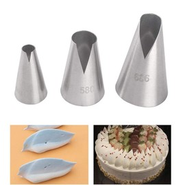 DUORUI 3 Stück Spritztüllen aus Edelstahl zum Dekorieren von Torten Cupcakes Kuchen Einrichtungstipps