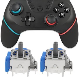 Create idea 2pcs Hall Effect Replacement Stick V3 Module Compatible with Switch Pro Controller Magnetic Effect Drift Fix Sensor Module Blue