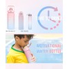 HealthyMoov 3 Motivierende Wasserflaschen, Kunststoff, ultraleicht, kompakt, flach, quadratisch, Sport,