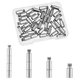 GORGECRAFT 54Pcs 12x5mm Photo Album Extension Screw Posts Scrapbook Extension Posts Brass Binding Screw Post Extensions for Binding Extending Scrapbook Photo Album Refill Pages Craft Diy