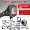 SAutoMarine 3239 16"Extra Wide Adjustable Spud Wrench,1-5/8" Jaw,CR-V Steel with