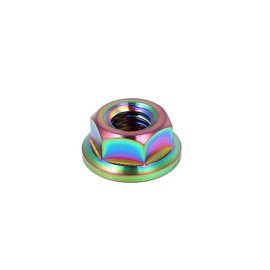 IIVVERR 8mm High Colorful TC4 Titanium Ti Hex Flange Nut M8x1mm for Bike Motorcycle Car (Tuerca de brida Hexagonal de titanio Ti4 TC4 de 8 mm de alto para M8x1mm para moto motocicleta