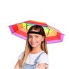 SULIUDAJI 1 Piece Rainbow Umbrella Hats Camouflage Fishing Cap Beach