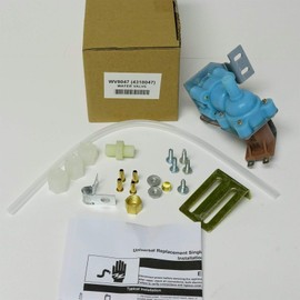 Solenoid Water Valve for Refrigerator Ice Maker Compatible with for Whirlpool 627382, 627383, 627384, 675733, 69347681, 69362583, 69364-3