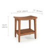 18" Sumba-Bjön™ Slatted Teak Shower Bench with Shelf