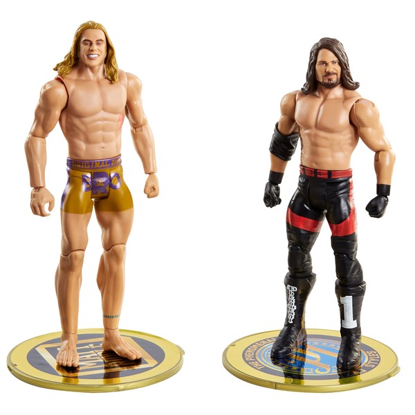 Mattel WWE AJ Styles vs Riddle, Championship Showdown 2-Pack, 6-in