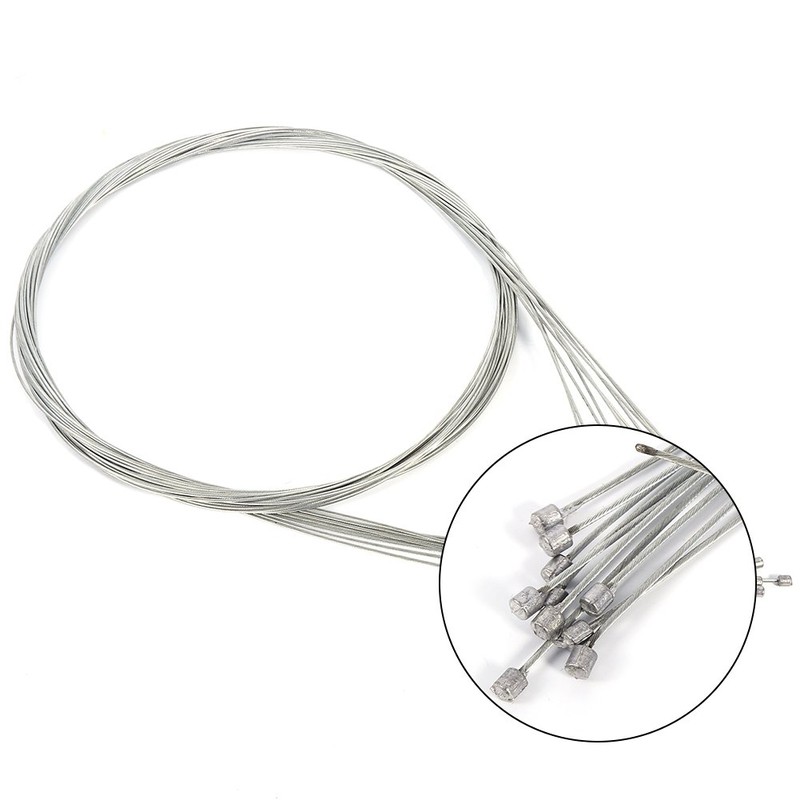 Pack of 10 Bicycle Shifter Derailleur Cable, Durable Road Cable