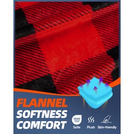 MEREZA Flannel Double Sleeping Bag for Adults Cold Weather, XL Queen Size Sleeping Bag for All Season 2 Person Big and Tall Sleeping Bags for Camping 0 Degree with Pillow