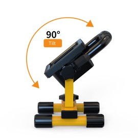 LAVEANT Rechargeable LED Work Lights,10W 2200mAh,600Lumens Portable Tiltable Waterproof Flood Lights with Stand, Men Tools for Outdoor Garage Emergency(10W Yellow)